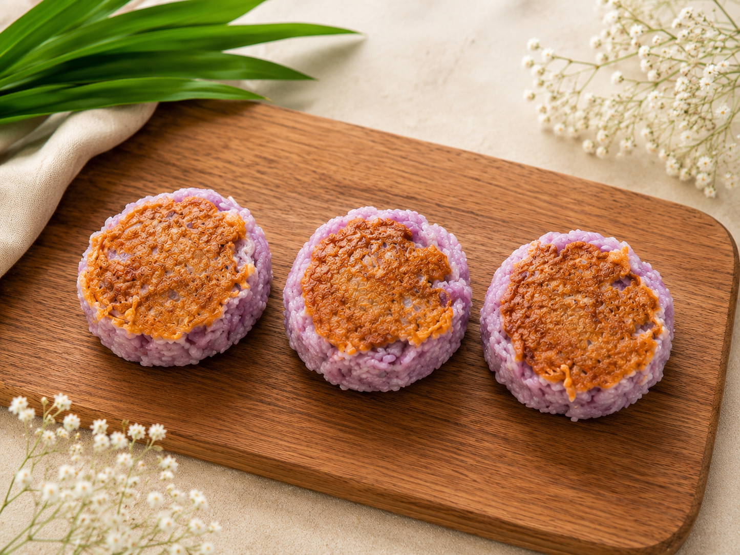 Pang Gee (Coconut Pancake with Ube) 3 pcs